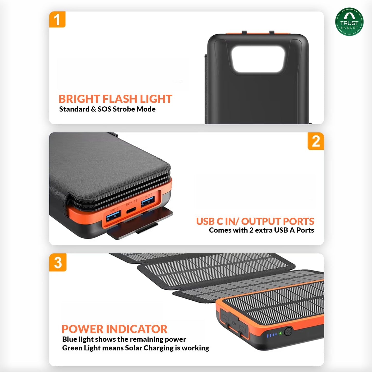 Solar Power Bank 20000mAh